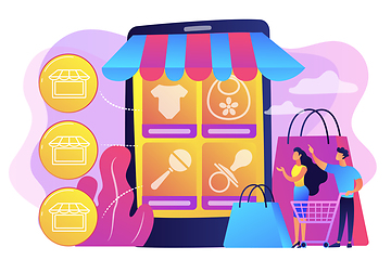 Image showing Niche service marketplace concept vector illustration.