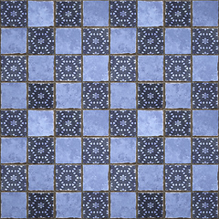 Image showing blue tiles background