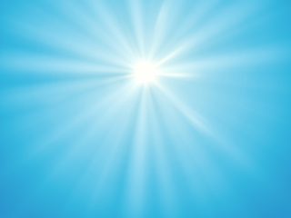 Image showing blue sky sun rays background