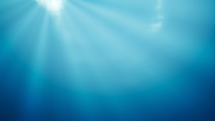 Image showing deep water with light rays background