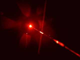 Image showing red laser beam