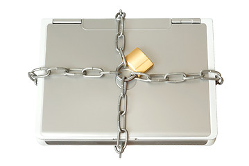 Image showing Laptop in Chains