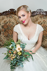 Image showing beautiful girl in wedding gown