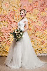 Image showing beautiful girl in wedding gown