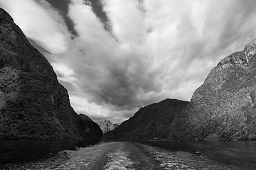 Image showing Naeroyfjord, Sogn og Fjordane, Norway