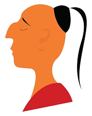 Image showing A Hindu monk vector or color illustration