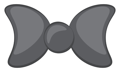 Image showing A grey-colored bow tie vector or color illustration