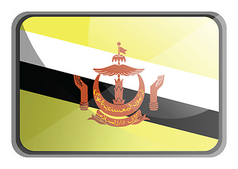 Image showing Vector illustration of Brunei flag on white background.