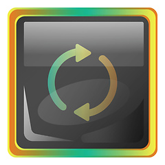 Image showing Sync grey vector icon illustration with colorful details on whit