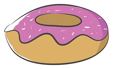 Image showing Fresh doughnut vector or color illustration