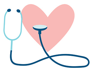Image showing Clipart of heart check up vector or color illustration