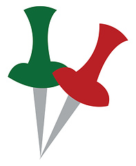Image showing A thumbpin vector or color illustration