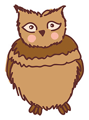 Image showing Big owl vector or color illustration