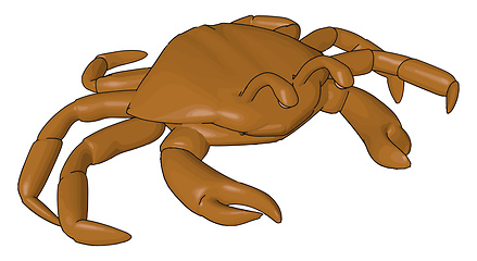 Image showing Eight walking legs shellfish animal vector or color illustration