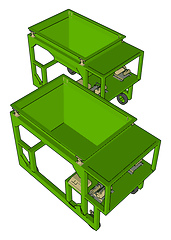 Image showing Bag filling machine vector illustration on white background