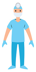 Image showing Surgeon character vector illustration on a white background