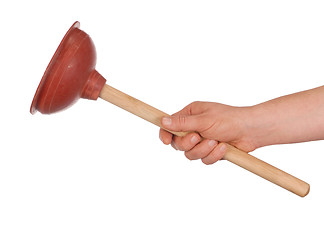 Image showing Hand with Plunger