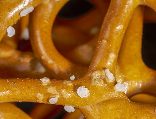 Image showing small lye pretzels closeup