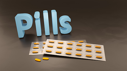 Image showing the word pills