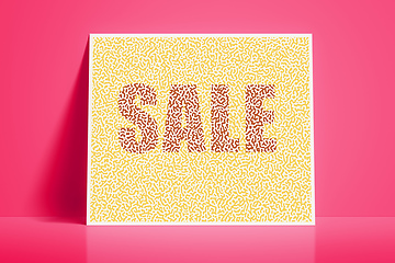 Image showing textured card with the word sale