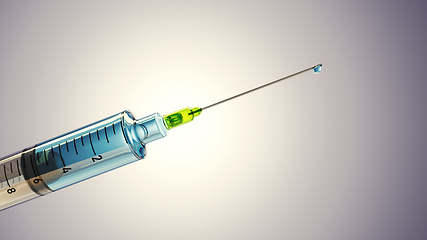 Image showing Typical syringe with text space