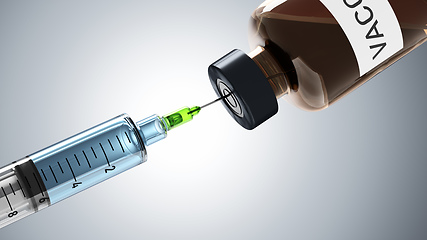 Image showing A syringe for vaccination