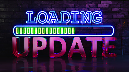 Image showing Neon lights loading update