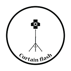 Image showing Icon of curtain light