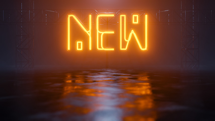 Image showing neon light sign new