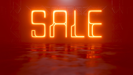 Image showing neon light sign sale