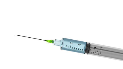 Image showing Typical syringe with text space