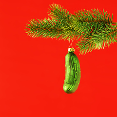 Image showing typical Christmas gherkin decoration