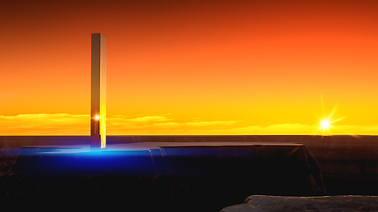 Image showing strange monolith science fiction