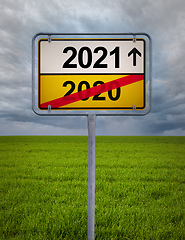 Image showing driving from year 2020 to new year 2021