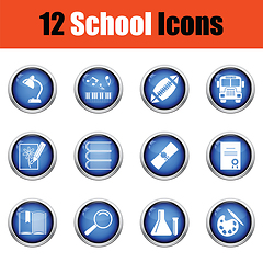 Image showing School icon set. 