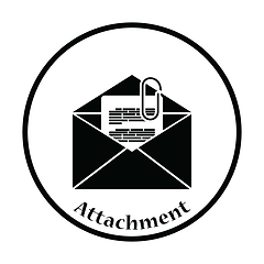 Image showing Mail with attachment icon