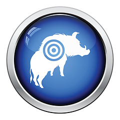 Image showing Boar silhouette with target icon