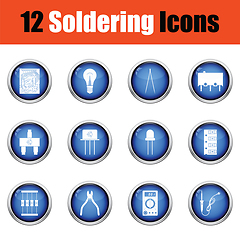 Image showing Set of soldering  icons. 