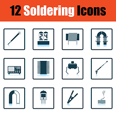 Image showing Set of soldering  icons