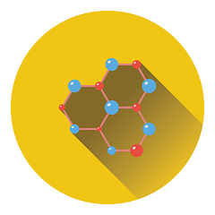 Image showing Icon of chemistry hexa connection of atoms