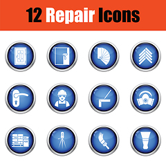 Image showing Set of flat repair icons. Vector illustration