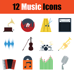 Image showing Music icon set