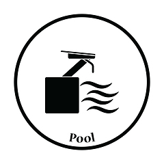 Image showing Diving stand icon