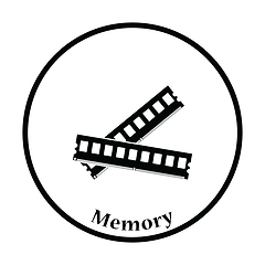 Image showing Computer memory icon Vector illustration