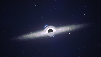 Image showing black hole in the deep space