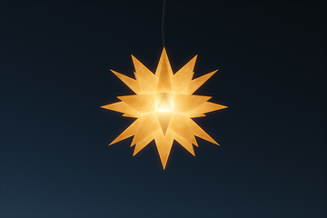 Image showing Moravian Star light Christmas decoration background