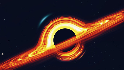 Image showing black hole in the deep space