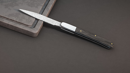 Image showing damask pocket knife
