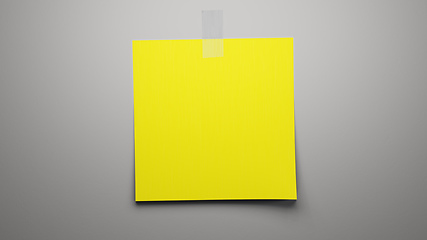 Image showing yellow paper on grey background