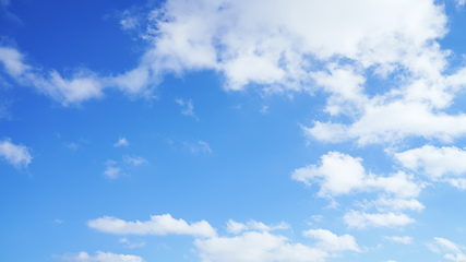 Image showing blue sky white clouds sunshine background